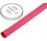 Teplem smrštitelná trubička bez lepidla 2: 1 1,6mm červená