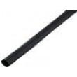Heat shrink sleeve 4: 1 12mm L: 1m black polyolefine -55÷125°C