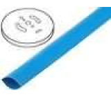 Heat shrink sleeve glueless 2: 1 9.5mm blue polyolefine reel