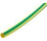 Teplem smrštitelná trubička 3: 1 6mm L: 1m žluto-zelená