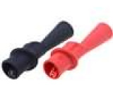 Krokosvorka 10A 1kVDC černá a červená Velikost zdířky:2mm