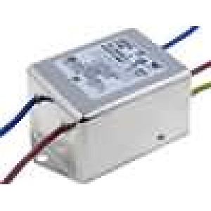 Filtr odrušovací 250VAC Iprac.max:10A s vodičem Ir:0,36mA