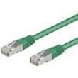 Patch cord F/UTP 5e lanko CCA PVC zelená 1m 26AWG tienený