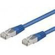 Patch cord F/UTP 5e lanko CCA PVC modrá 3m 26AWG tienený