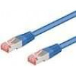 Patch cord S/FTP 6 lanko Cu LSZH modrá 0,5m 28AWG