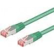 Patch cord S/FTP 6 lanko Cu LSZH zelená 0,5m 28AWG