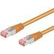 Patch cord S/FTP 6 lanko Cu LSZH oranžová 0,5m 28AWG