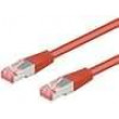 Patch cord S/FTP 6 lanko Cu LSZH červená 1m 28AWG