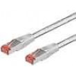 Patch cord S/FTP 6 lanko Cu LSZH průhledná 2m 28AWG