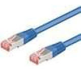 Patch cord S/FTP 6 lanko Cu LSZH modrá 3m 28AWG