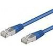 Patch cord SF/UTP 5e lanko CCA PVC modrá 0,5m 26AWG