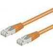 Patch cord SF/UTP 5e lanko CCA PVC oranžová 0,5m 26AWG