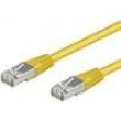 Patch cord SF/UTP 5e lanko CCA PVC žlutá 0,5m 26AWG