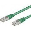 Patch cord SF/UTP 5e lanko CCA PVC zelená 1,5m 26AWG