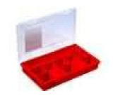 Zásobník - krabička s přihrádkami 290x185x46mm červená