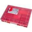 Zásobník - krabička s přihrádkami 370x295x58mm červená