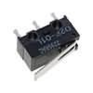 Mikrospínač SNAP ACTION s páčkou SPDT 0,1A/30VDC ON-(ON)