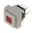 Mikrospínač 1-polohové DPDT 0,1A/30VDC THT LED červená 1,5N