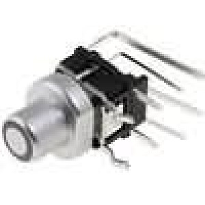 Mikrospínač 1-polohové SPST-NO 0,05A/12VDC THT LED bílá 1,6N