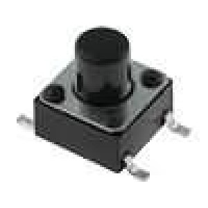 Mikrospínač 1-polohové SPST-NO 0,05A/12VDC SMT 1,6N 6x6mm
