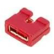 Propojka kolíkové zásuvka otevřené 2mm 1x2 červená