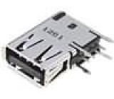 Zásuvka USB A na PCB THT PIN:4 boční, úhlové 90°