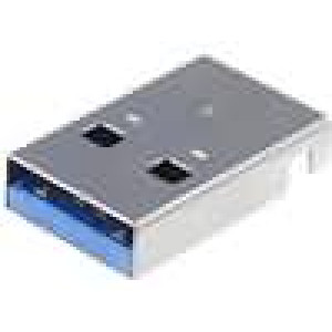 Zástrčka USB A na PCB SMT vodorovné vyosené vývody V: USB 3.0