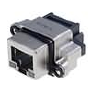 Konektor RJ45 zásuvka s diodou LED UL94V-0 IP68 THT