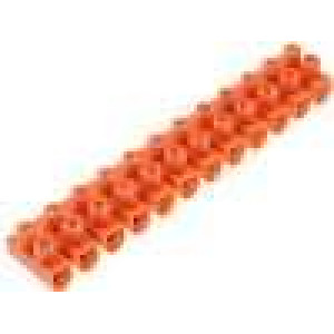 Svorkovnice 12PIN šroubová svorka 1,5-4mm2 oranžová
