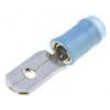 Konektor plochý 6,3mm 0,8mm kolík 1-2,5mm2 krimpovací modrá