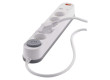 Prodlužovací kabel 3 m / 5 zásuvky / s vypínačem / bílý / 1×USB-A + 1×USB-C / 1,5 mm2