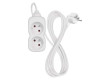Prodlužovací kabel 2 m / 2 zásuvka / bílý / PVC / 1 mm2