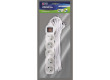 Prodlužovací kabel s vypínačem – 5 zásuvky, 5m, bílý