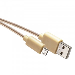 USB kabel 2.0 A/M - micro B/M 1m zlatý