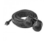 Prodlužovací kabel gumový – 2 zásuvky, 20m, 3× 1,5mm2, IP44
