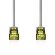Síťový kabel CAT7 | S / FTP | RJ45 Zástrčka | RJ45 Zástrčka | 0.25 m | Snagless | Kulatý | LSZH | Šedá | Label