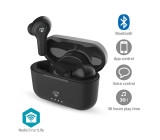 Plně bezdrátová sluchátka | Hybrid (ENC + ANC) | Bluetooth® | Maximální doba přehrávání na baterie: 36 hod | Ovládání dotykem | Nabíjecí pouzdro | Pouzdro na bezdrátové nabíjení | Vestavěný mikrofon | Podpora hlasového ovládání | Černá