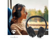 Bezdrátová sluchátka Over-Ear | Maximální doba přehrávání na baterie: 28 hod | Vestavěný mikrofon | Ovládání stiskem | Hybrid (ENC + ANC) | Podpora hlasového ovládání | Ovládání Hlasitosti | Černá