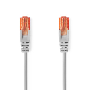 Síťový kabel CAT6 | RJ45 Zástrčka | RJ45 Zástrčka | U/UTP | 0.50 m | Připojení | Kulatý | PVC | Šedá | Label