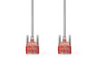 Síťový kabel CAT6 | RJ45 Zástrčka | RJ45 Zástrčka | U/UTP | 0.50 m | Připojení | Kulatý | PVC | Šedá | Label