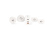 Cestovní adaptér | 100 - 240 V AC 50/60 Hz | 65 W | Bílá