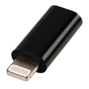 USB adaptér Lightning, zástrčka Lightning - zásuvka USB micro B, černý