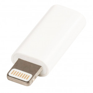 USB adaptér Lightning, zástrčka Lightning - zásuvka USB micro B, bílý