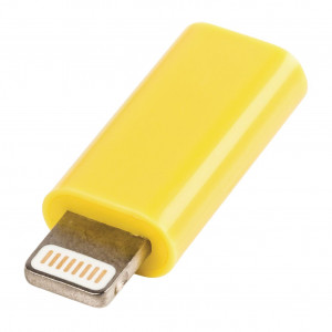 USB adaptér Lightning, zástrčka Lightning - zásuvka USB micro B, žlutý