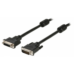 Prodlužovací kabel DVI, 24+5pinová zástrčka DVI-I – 24+5pinová zásuvka DVI-I, 3,00 m, černý