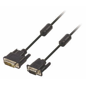 Kabel DVI – VGA, 12+5pinová zástrčka DVI-A – zástrčka VGA, 2,00 m, černý