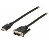 Kabel HDMI™ – DVI, konektor HDMI™ – 24+1pinová zástrčka DVI-D, 10,0 m, černý