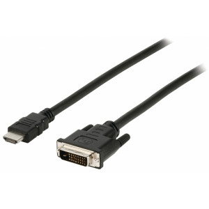 Kabel HDMI™ – DVI, konektor HDMI™ – 24+1pinová zástrčka DVI-D, 3,00 m, černý