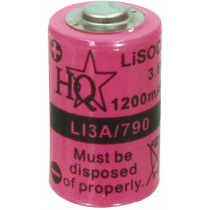 Lithium thionyl chloride battery 3.6 V 1200 mAh