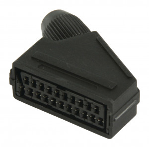 Konektor SCART, zásuvka SCART, černý